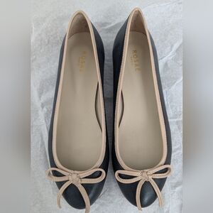 Rosae Paris Les Belleville Ballet Flats Black/Beige Piping 38 Brand New
